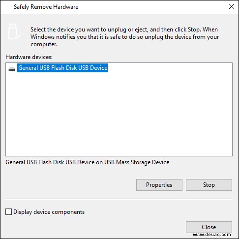 Auswerfen einer externen Festplatte auf einem Windows 10- oder 11-PC
