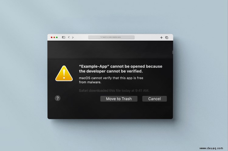 So reparieren Sie eine App, die nicht geöffnet werden kann, weil der Entwickler nicht verifiziert werden kann