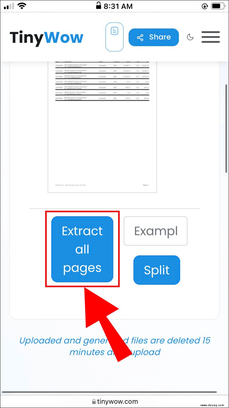 So speichern Sie eine Seite einer PDF-Datei