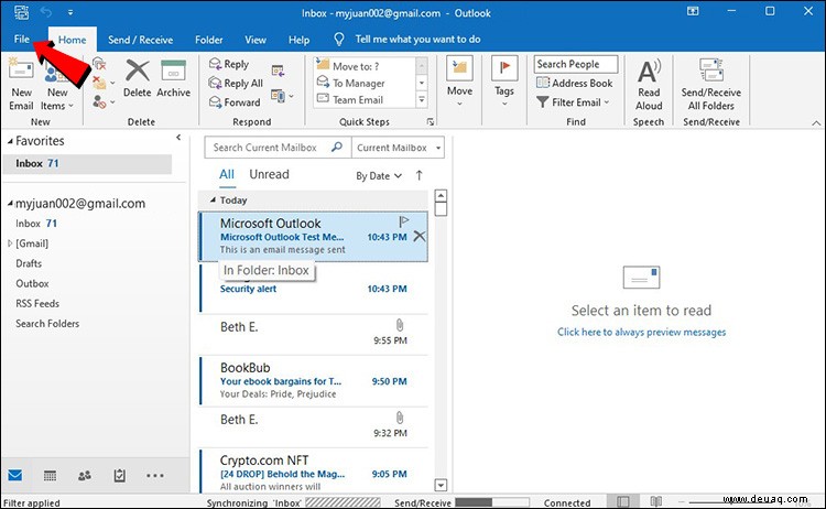 So melden Sie sich bei mehreren Outlook-Konten an