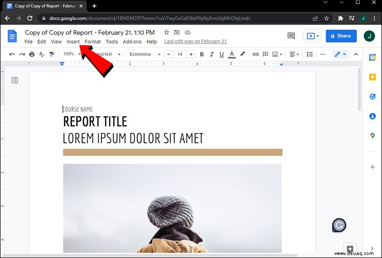 So erstellen Sie verschiedene Kopfzeilen für verschiedene Seiten in Google Docs