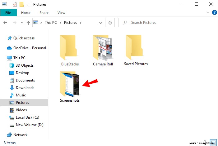Wo speichert Windows Screenshots?