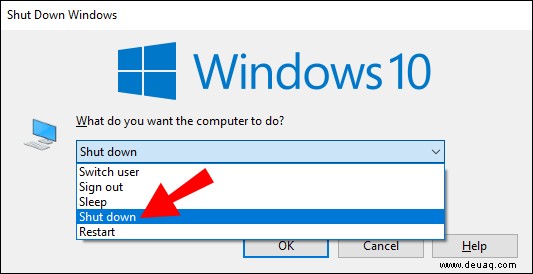 So fahren Sie einen Windows-PC mit der Tastatur herunter