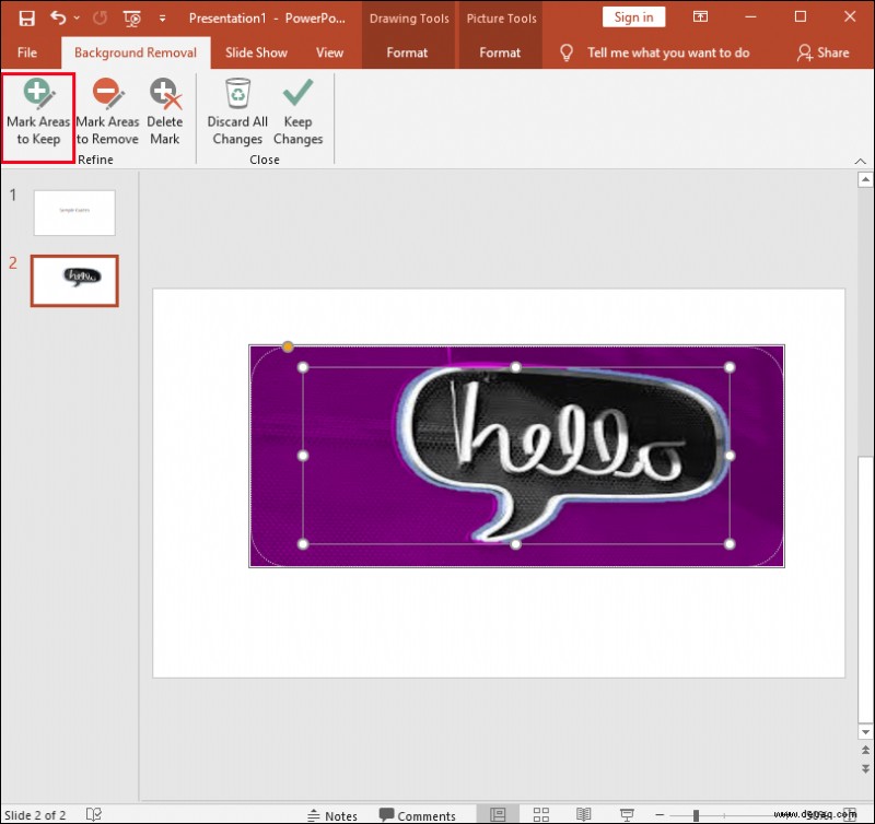 So konvertieren Sie einen Bildhintergrund in PowerPoint in transparent