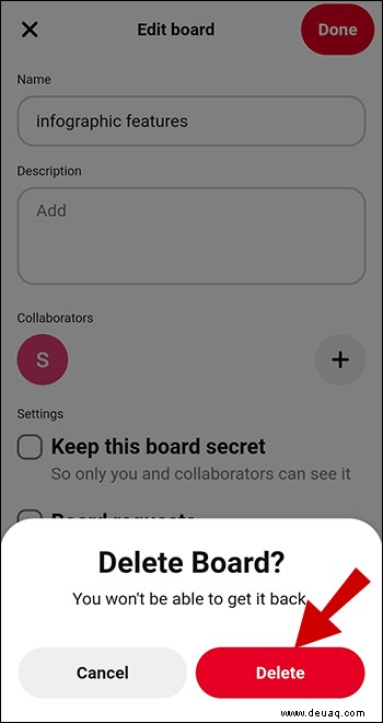 So löschen Sie ein Board in Pinterest