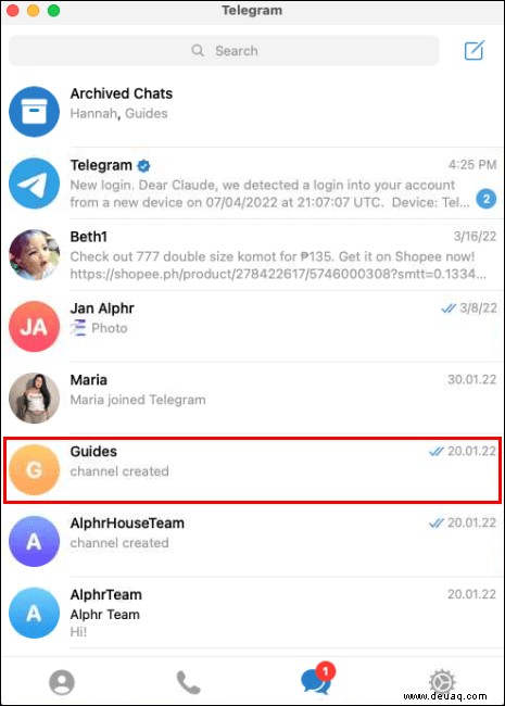 So löschen Sie einen Kanal in Telegram