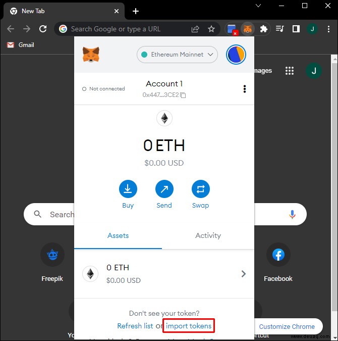 So fügen Sie ein Token zu MetaMask hinzu