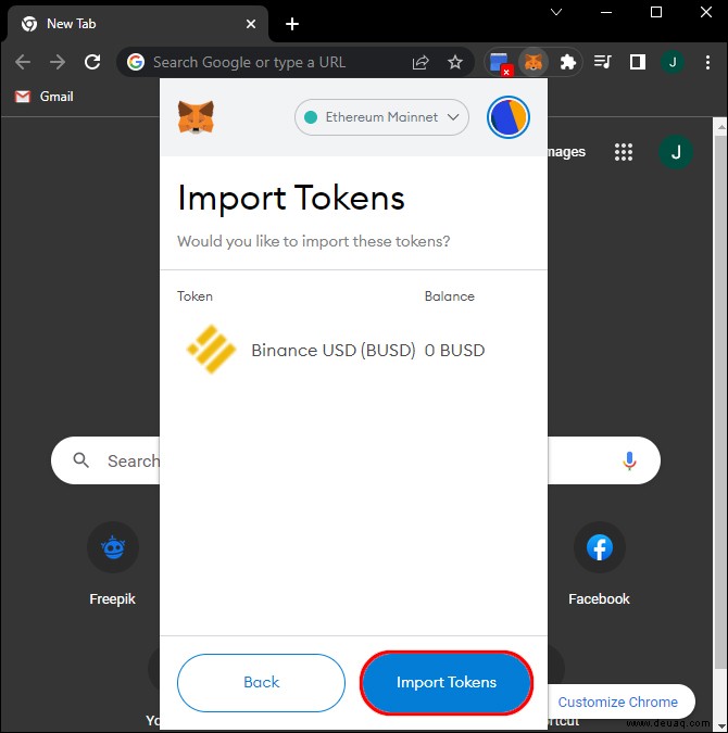 So fügen Sie ein Token zu MetaMask hinzu