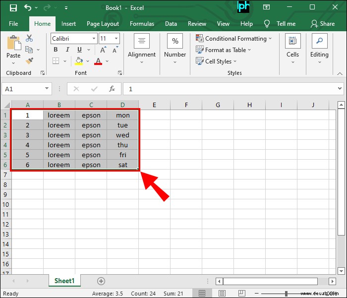 So kopieren Sie ohne ausgeblendete Zeilen in Excel