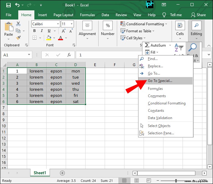 So kopieren Sie ohne ausgeblendete Zeilen in Excel