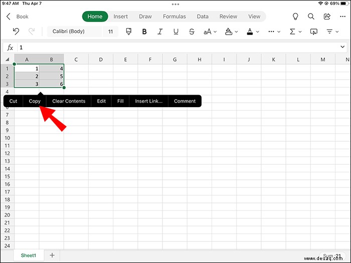 So kopieren Sie ohne ausgeblendete Zeilen in Excel