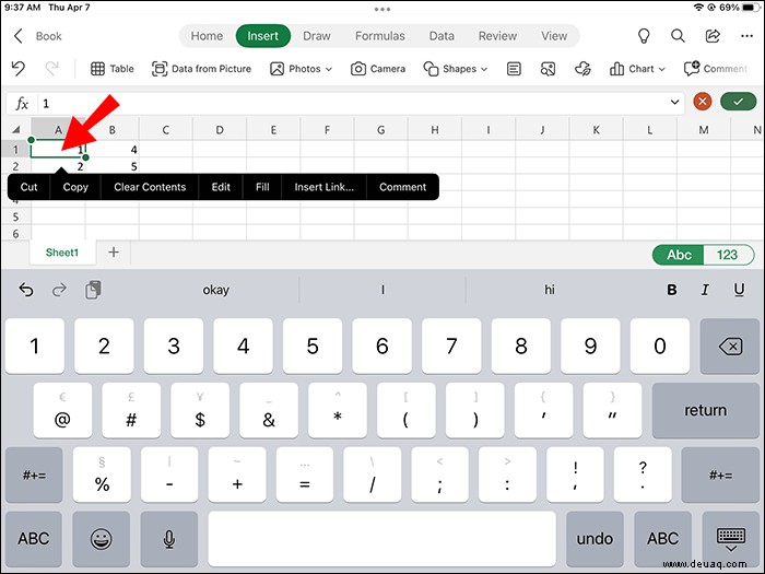 So kopieren Sie ohne ausgeblendete Zeilen in Excel