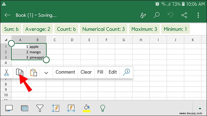 So kopieren Sie ohne ausgeblendete Zeilen in Excel