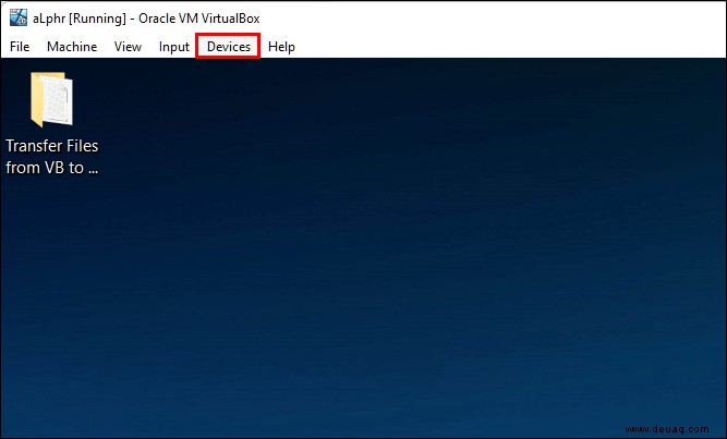 Übertragen von Dateien von VirtualBox auf den Host
