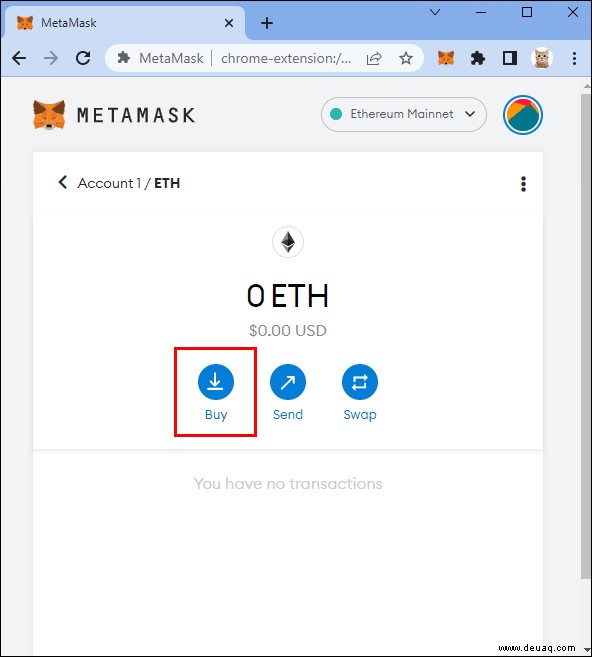 So fügen Sie Gelder zu Metamask hinzu