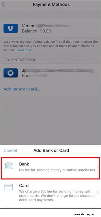 Wie man Geld auf ein Venmo-Konto einzahlt