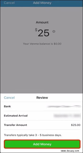 Wie man Geld auf ein Venmo-Konto einzahlt