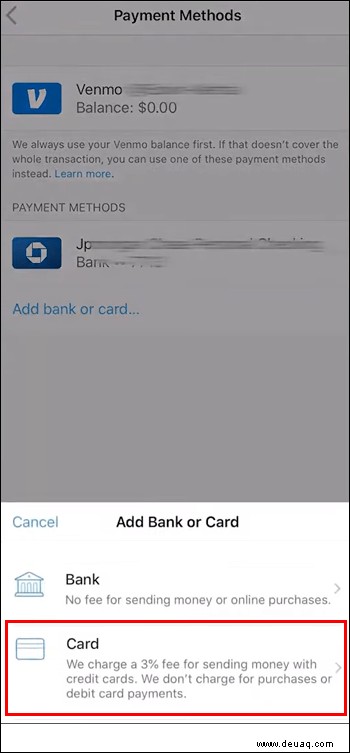 Wie man Geld auf ein Venmo-Konto einzahlt
