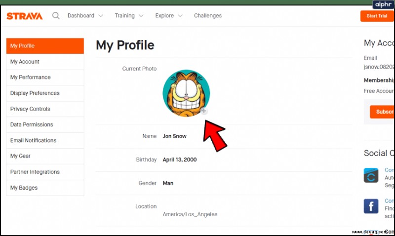 So ändern Sie Ihr Profilbild in Strava 