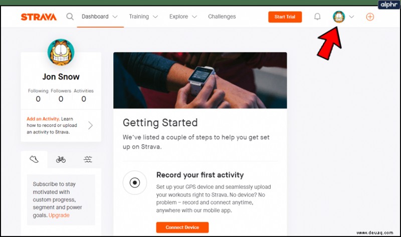 So ändern Sie Ihr Profilbild in Strava 