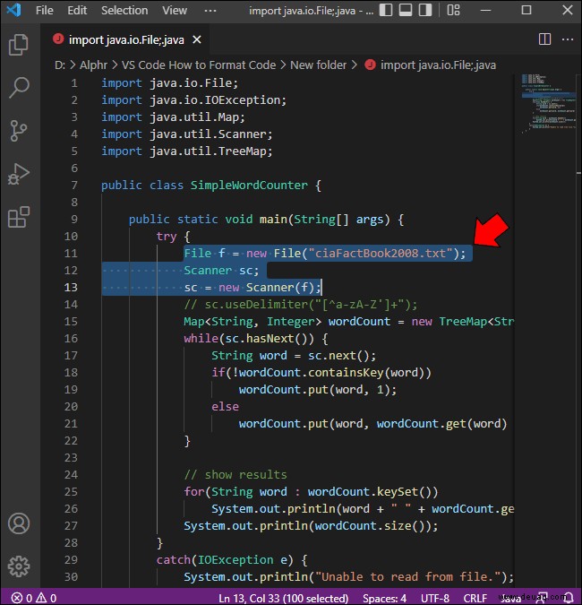 So formatieren Sie Code in VS Code 