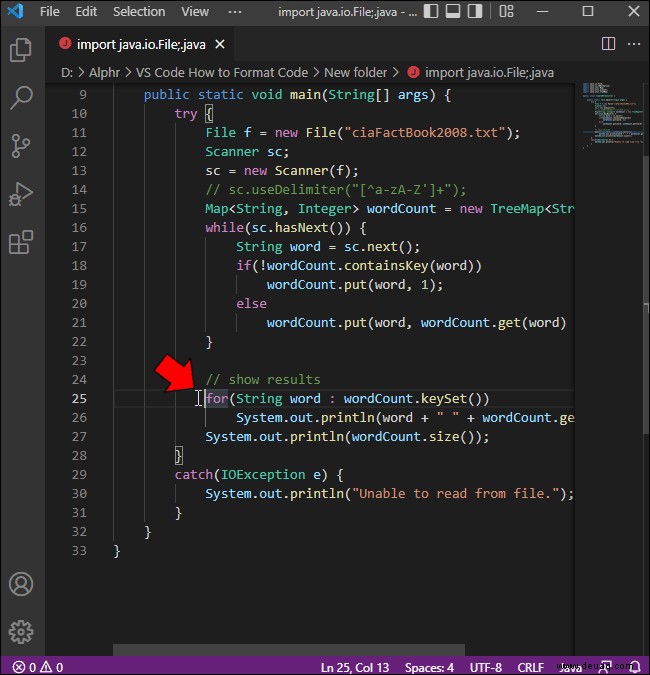 So formatieren Sie Code in VS Code 