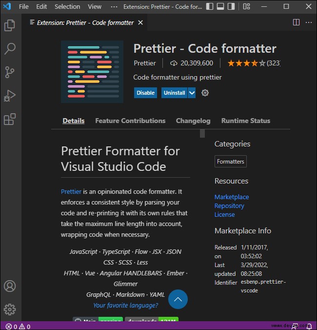 So formatieren Sie Code in VS Code 