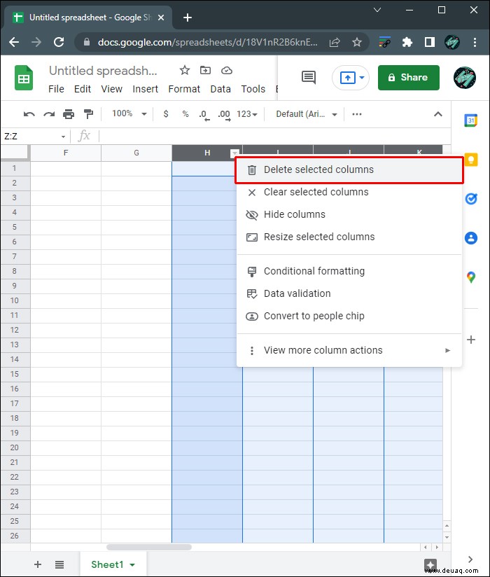 So erstellen Sie einen Kalender in Google Sheets 