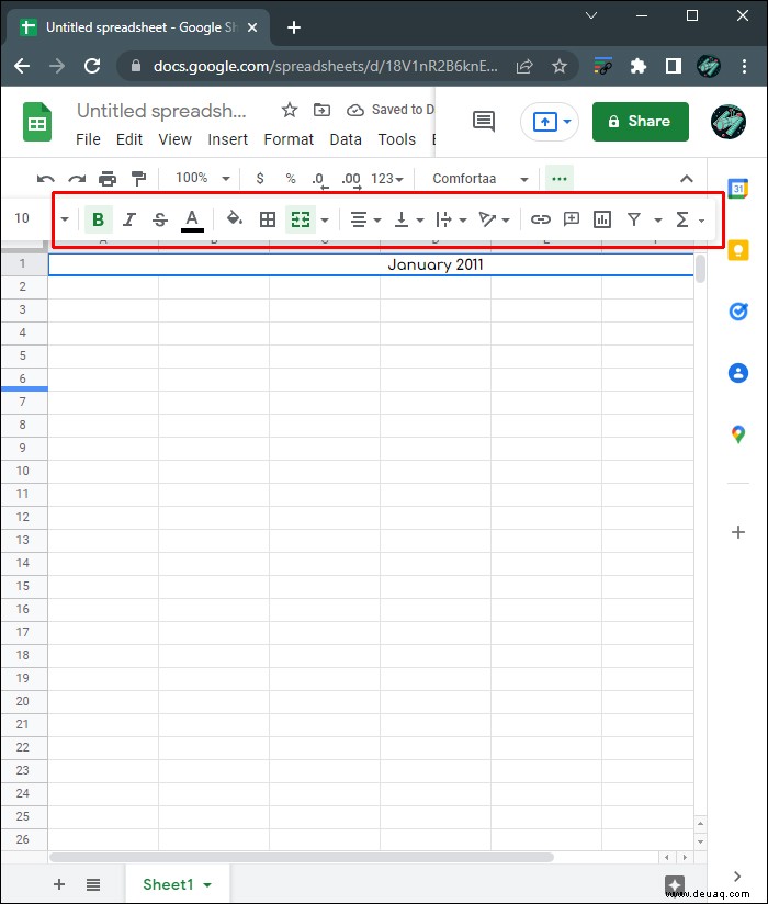 So erstellen Sie einen Kalender in Google Sheets 