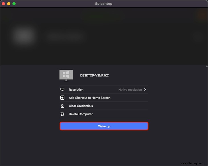Wie man einen Computer in Splashtop aufweckt 