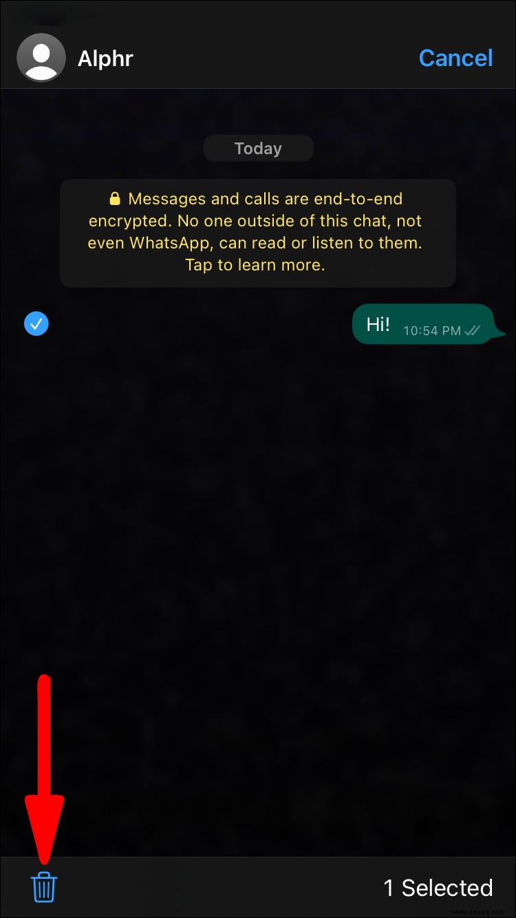 So löschen Sie eine Nachricht in WhatsApp