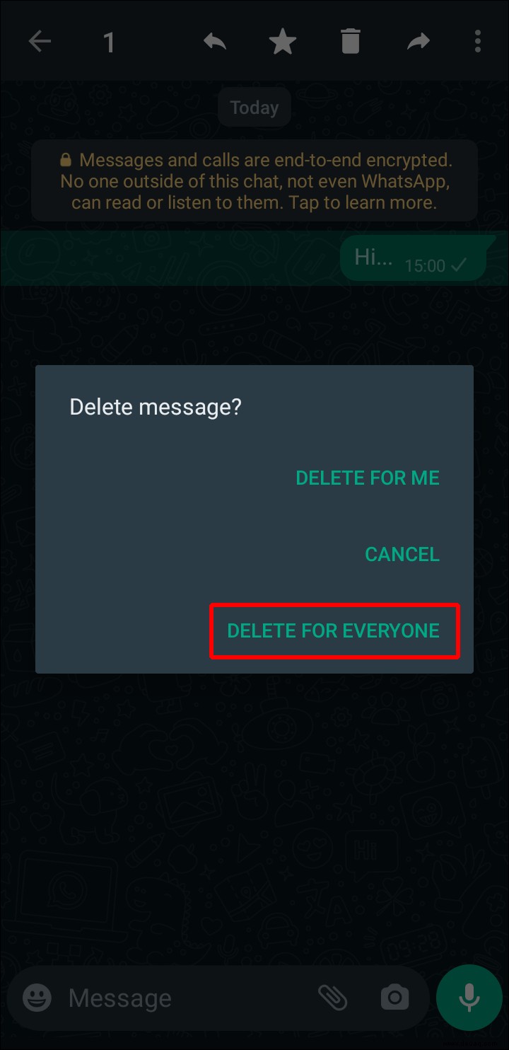 So löschen Sie eine Nachricht in WhatsApp