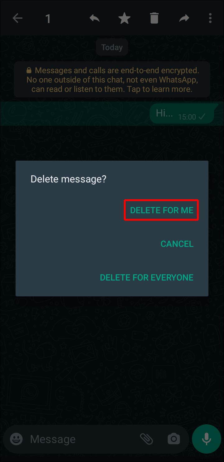 So löschen Sie eine Nachricht in WhatsApp
