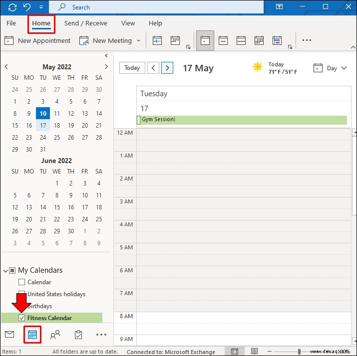 So teilen Sie Ihren Outlook-Kalender