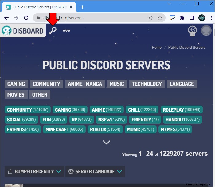 So finden Sie Discord-Server auf einem PC oder Mobilgerät