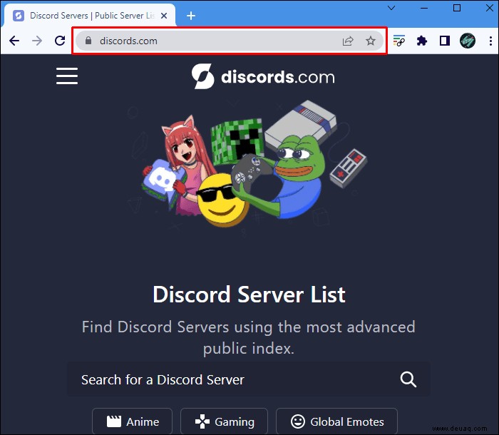 So finden Sie Discord-Server auf einem PC oder Mobilgerät