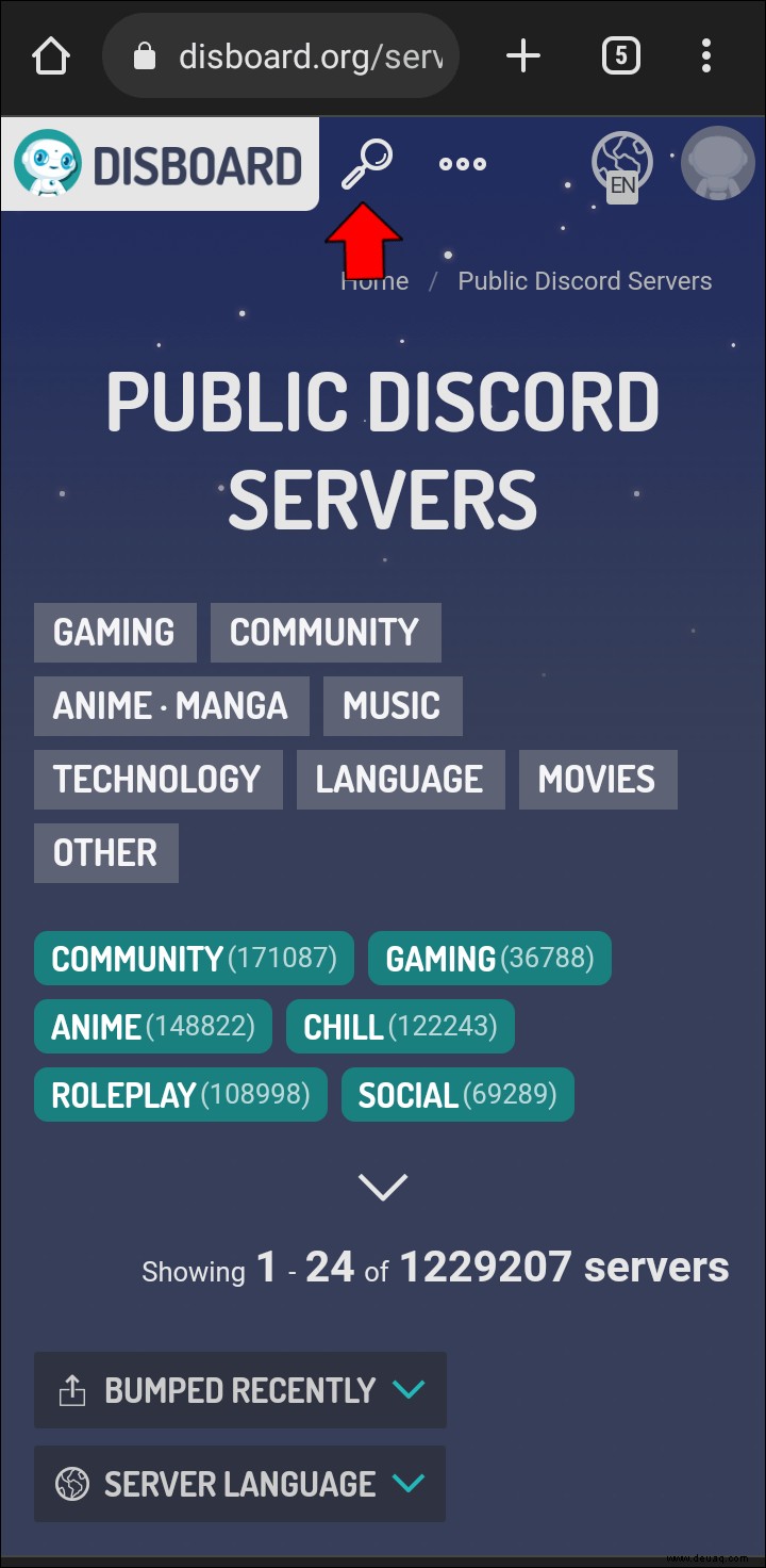 So finden Sie Discord-Server auf einem PC oder Mobilgerät