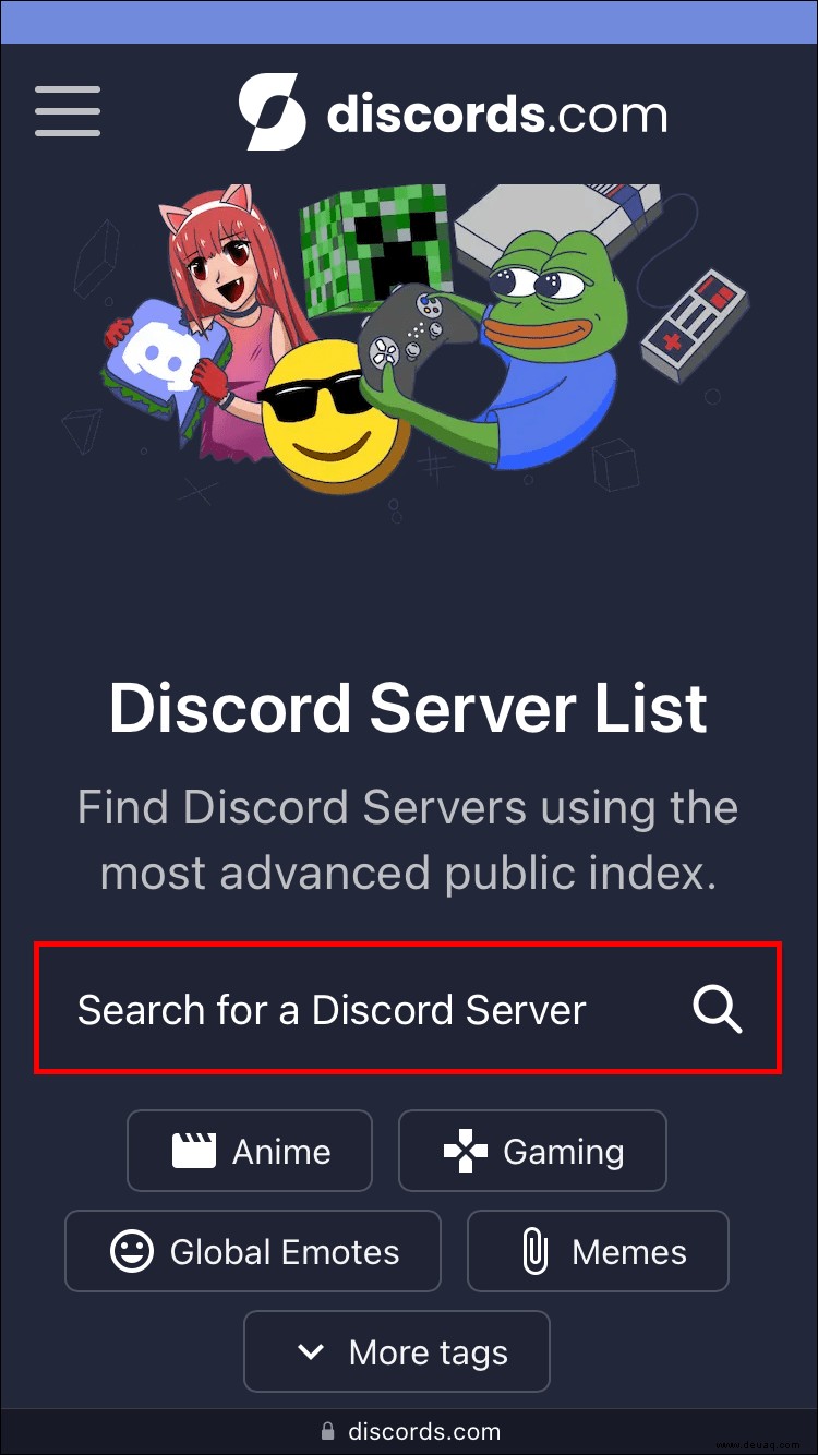 So finden Sie Discord-Server auf einem PC oder Mobilgerät