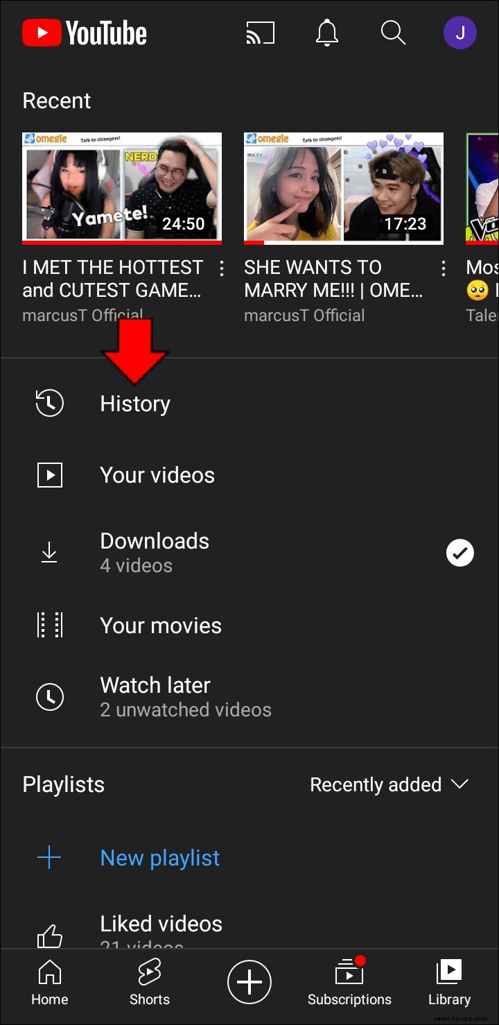 So zeigen Sie Ihre kürzlich angesehenen Videos auf YouTube an