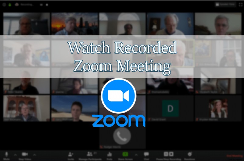 So sehen Sie sich ein aufgezeichnetes Zoom-Meeting an