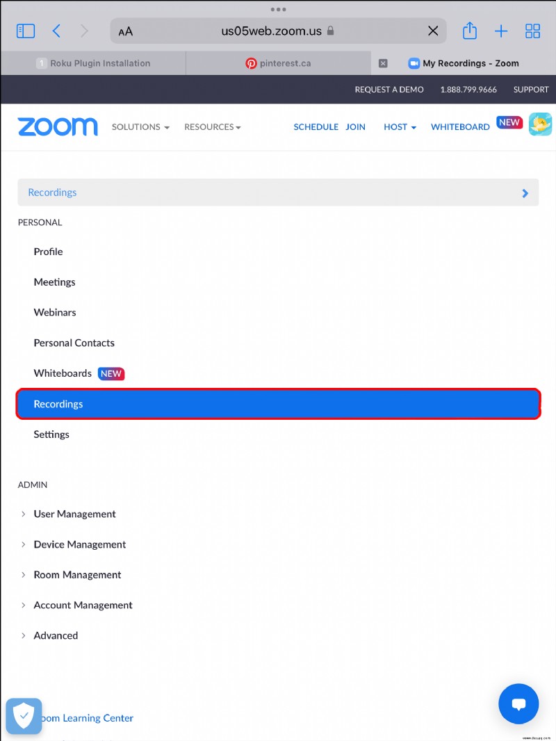 So sehen Sie sich ein aufgezeichnetes Zoom-Meeting an