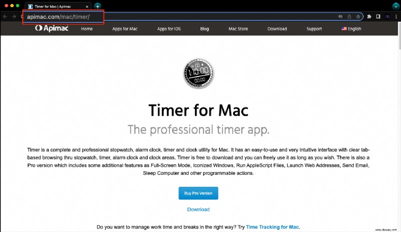Einen Timer auf einem Mac einstellen