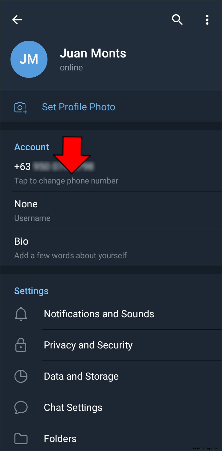 So ändern Sie Ihre Nummer in Telegram