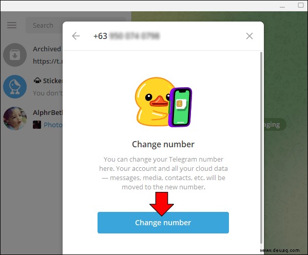 So ändern Sie Ihre Nummer in Telegram