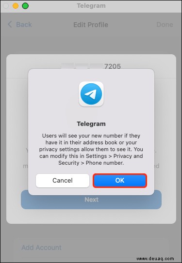 So ändern Sie Ihre Nummer in Telegram