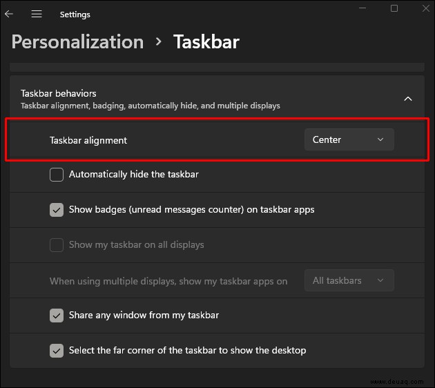 So verschieben Sie die Taskleiste in Windows 11