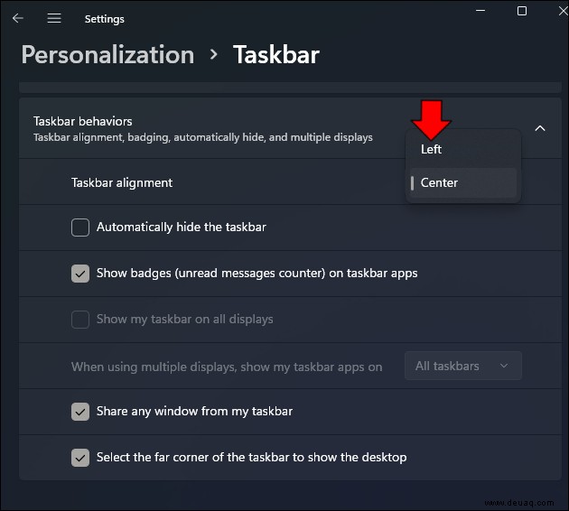 So verschieben Sie die Taskleiste in Windows 11