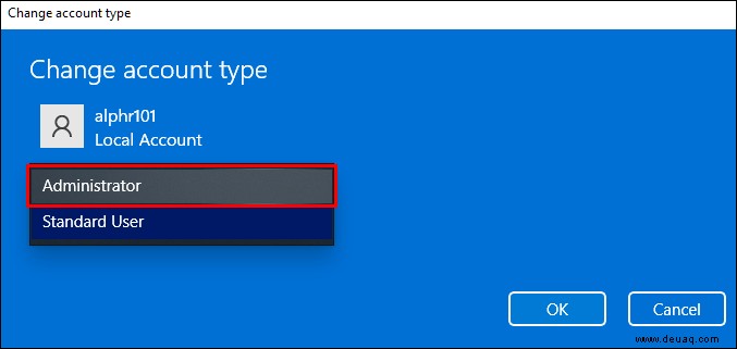 Anmeldung als Administrator in Windows 11