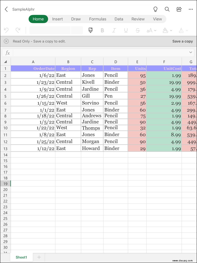 So ordnen Sie Spalten in Excel neu an